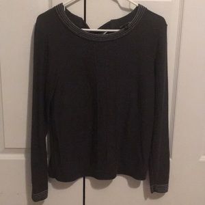Banana Republic dark grey sweater with bow back